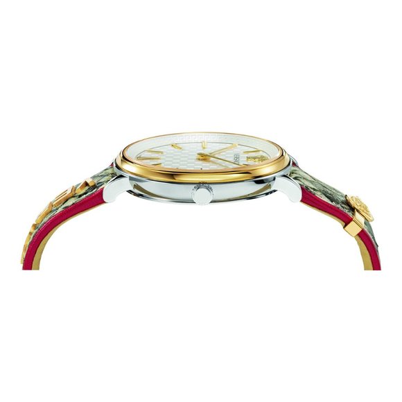 Versace Circle V Plated Ladies Watch New